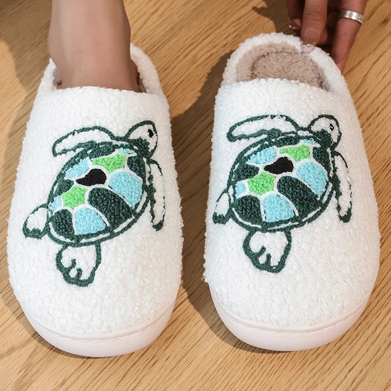 Soft Stitched Turtle Slippers